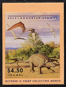 Australia 1993 Prehistoric Animals $4.50 self-adhesive booklet SG SB81