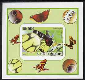 St Thomas & Prince Islands 2008 Butterflies individual imperf deluxe sheet #6 unmounted mint. Note this item is privately produced and is offered purely on its thematic appeal