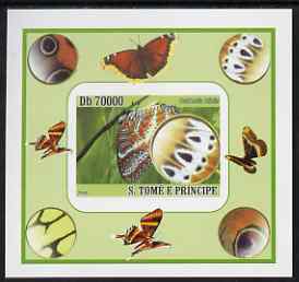 St Thomas & Prince Islands 2008 Butterflies individual imperf deluxe sheet #7 unmounted mint. Note this item is privately produced and is offered purely on its thematic appeal