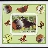 St Thomas & Prince Islands 2008 Butterflies individual imperf deluxe sheet #8 unmounted mint. Note this item is privately produced and is offered purely on its thematic appeal