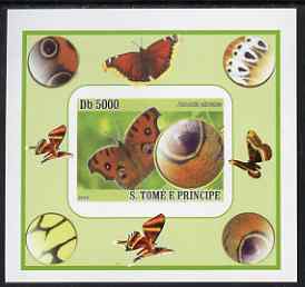 St Thomas & Prince Islands 2008 Butterflies individual imperf deluxe sheet #9 unmounted mint. Note this item is privately produced and is offered purely on its thematic appeal