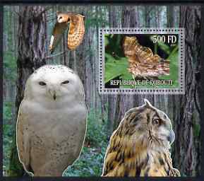 Djibouti 2006 Owl & Butterfly #1 perf m/sheet unmounted mint. Note this item is privately produced and is offered purely on its thematic appeal