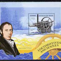 Benin 1997 Early Steam Engines perf miniature sheet unmounted mint. Note this item is privately produced and is offered purely on its thematic appeal SG MS 1697