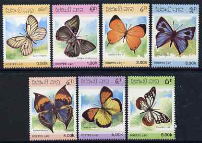 Laos 1986 Butterflies complete set of 7 unmounted mint, SG 883-89*