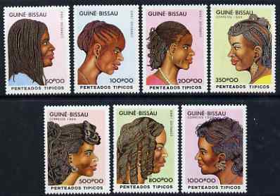 Guinea - Bissau 1989 Traditional Hairstyles perf set of 7 unmounted mint, SG 1082-88