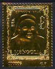 Mongolia 1996 Genghis Khan Commemoration 10,000t embossed in 22k gold foil unmounted mint SG 2559