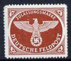 Germany 1942 Military Field Post for Parcels nvi lake-brown perf 13.5 unmounted mint SG M805