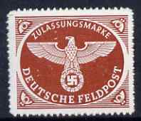 Germany 1942 Military Field Post for Parcels nvi lake-brown perf 13.5 unmounted mint SG M805