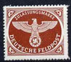 Germany 1942 Military Field Post for Parcels nvi lake-brown rouletted unmounted mint SG M805a