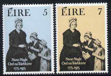Ireland 1975 Bicentenary of Presentation Order of Nuns set of 2 unmounted mint, SG 376-77