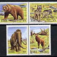Ireland 1999 Extinct Irish Animals (Mammoth, Giant Deer,Wolves & Brown Bear) set of 4 in 2 x se tenant pairs unmounted mint, SG 1270a & 1272a