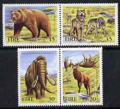 Ireland 1999 Extinct Irish Animals (Mammoth, Giant Deer,Wolves & Brown Bear) set of 4 in 2 x se tenant pairs unmounted mint, SG 1270a & 1272a