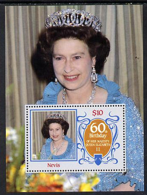 Nevis 1986 Queen's 60th Birthday m/sheet unmounted mint SG MS 388