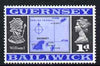Guernsey 1969-70 1d Map and William I unmounted mint SG 14