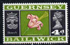 Guernsey 1969-70 4d Guernsey Lily & Henry V unmounted mint SG 18