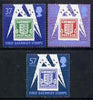 Guernsey 1991 50th Anniversary of first Guernsey Stamps perf set of 3 unmounted miint SG 517-9