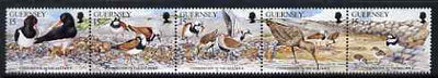Guernsey 1991 Nature Conservation se-tenant strip of 5 Birds unmounted mint, SG 530a
