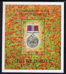 St Kitts 1995 50th Anniversary or End of Second World War $3 miniature sheet unmounted mint, SG MS439