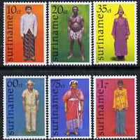Surinam 1978 Costumes (2nd series) set of 6 unmounted mint, SG 906-11