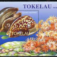 Tokelau 1996 Sea Shells Humpback Cowrie m/sheet unmounted mint, SG MS254