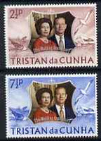 Tristan da Cunha 1972 Royal Silver Wedding set of 2 unmounted mint, SG174-75