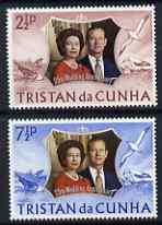 Tristan da Cunha 1972 Royal Silver Wedding set of 2 unmounted mint, SG174-75