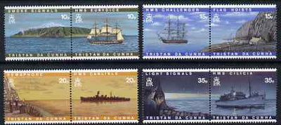 Tristan da Cunha 1997 Visual Communications perf set of 8 (4 se-tenant pairs) unmounted mint, SG 611-18