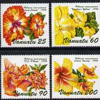 Vanuatu 1996 Hibiscus Flowers (3rd issue) set of 4 unmounted mint, SG 736-39