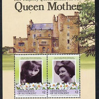 St Vincent - Grenadines 1985 Life & Times of HM Queen Mother (Castle of May) m/sheet unmounted mint (SG MS,411)