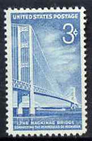 United States 1958 Mackinac Bridge commemoration 3c unmounted mint, SG 1108