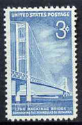 United States 1958 Mackinac Bridge commemoration 3c unmounted mint, SG 1108