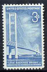 United States 1958 Mackinac Bridge commemoration 3c unmounted mint, SG 1108