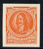 Cinderella - Great Britain Bradbury Wilkinson King Charles I imperf essay stamp in orange on ungummed paper