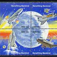 United States 1981 Space Achievements se-tenant block of 8 unmounted mint, SG 1893a