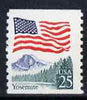 United States 1988 25c Coil Stamp - Flag over Half Dome, Yosemite National Park unmounted mint, SG2352
