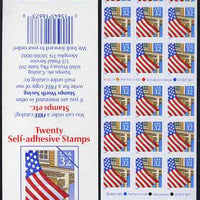 United States 1995 Flag over Porch $6.40 booklet of 20 x 32c self-adhsive plus one label (Stamps etc on back cover) pristine, SG SB 204a