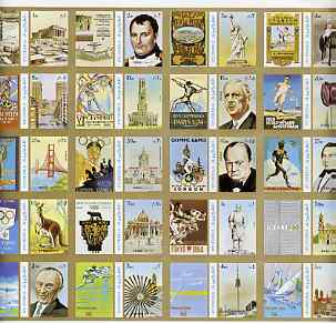 Fujeira 1972 Olympics Games - People & Places imperf set of 20 unmounted mint, Mi 1040-59B