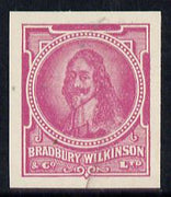 Cinderella - Great Britain Bradbury Wilkinson King Charles I imperf essay stamp in mauve on ungummed paper