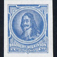 Cinderella - Great Britain Bradbury Wilkinson King Charles I imperf essay stamp in greyish-blue on ungummed paper