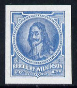 Cinderella - Great Britain Bradbury Wilkinson King Charles I imperf essay stamp in greyish-blue on ungummed paper