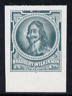 Cinderella - Great Britain Bradbury Wilkinson King Charles I imperf essay stamp in greyish-green on ungummed paper