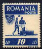 Rumania 1946 Sports - Football 10L blue unmounted mint SG 1816
