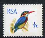 South Africa 1969 Kingfisher 1/2c with horiz & vert phosphor bands, unmounted mint SG 282