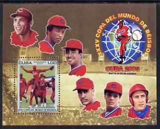 Cuba 2003 Baseball World Cup Championship perf m/sheet unmounted mint SG MS 4704