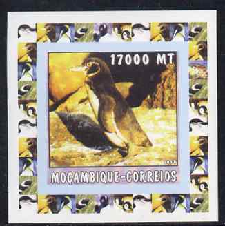 Mozambique 2002 Penguins #2 individual imperf deluxe sheet unmounted mint. Note this item is privately produced and is offered purely on its thematic appeal