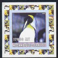 Mozambique 2002 Penguins #3 individual imperf deluxe sheet unmounted mint. Note this item is privately produced and is offered purely on its thematic appeal