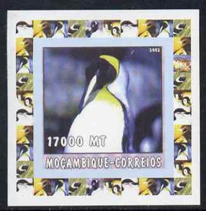 Mozambique 2002 Penguins #3 individual imperf deluxe sheet unmounted mint. Note this item is privately produced and is offered purely on its thematic appeal