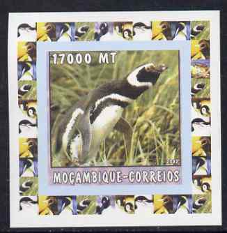 Mozambique 2002 Penguins #6 individual imperf deluxe sheet unmounted mint. Note this item is privately produced and is offered purely on its thematic appeal
