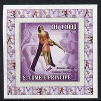 St Thomas & Prince Islands 2006 Ice Skating #1 - Maxim Marinin & Tatiana Totmianina individual imperf deluxe sheet unmounted mint. Note this item is privately produced and is offered purely on its thematic appeal
