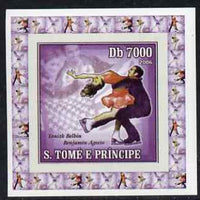 St Thomas & Prince Islands 2006 Ice Skating #3 - Tanith Belbin & Ben Agosto individual imperf deluxe sheet unmounted mint. Note this item is privately produced and is offered purely on its thematic appeal